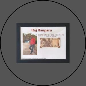 Customized 10 Rs Birthday Note with frame