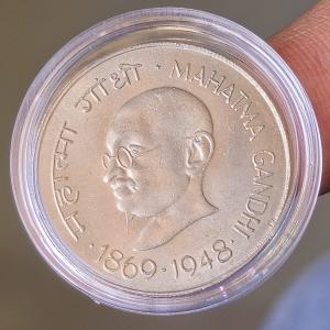 1Rs Mahatma Gandhi Gem UNC Bombay Mint Coin