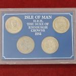 1981 Isle of Man Edinburgh Crowns 4 Coins Set