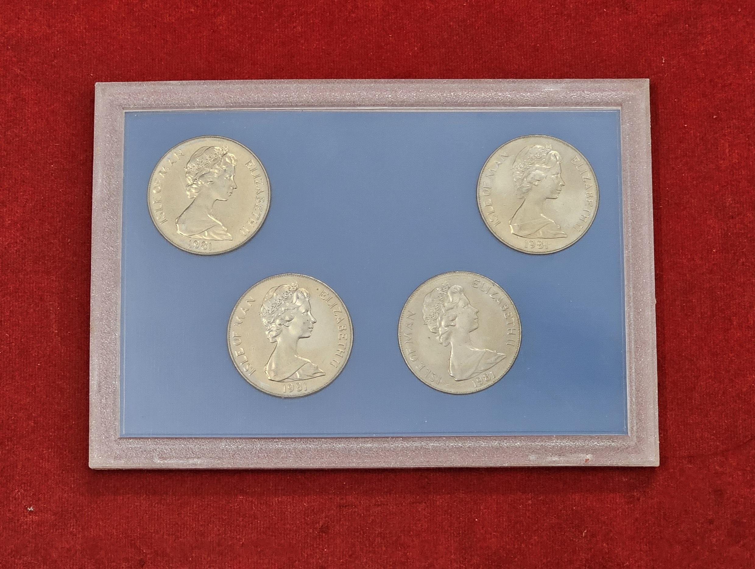 1981 Isle of Man Edinburgh Crowns 4 Coins Set