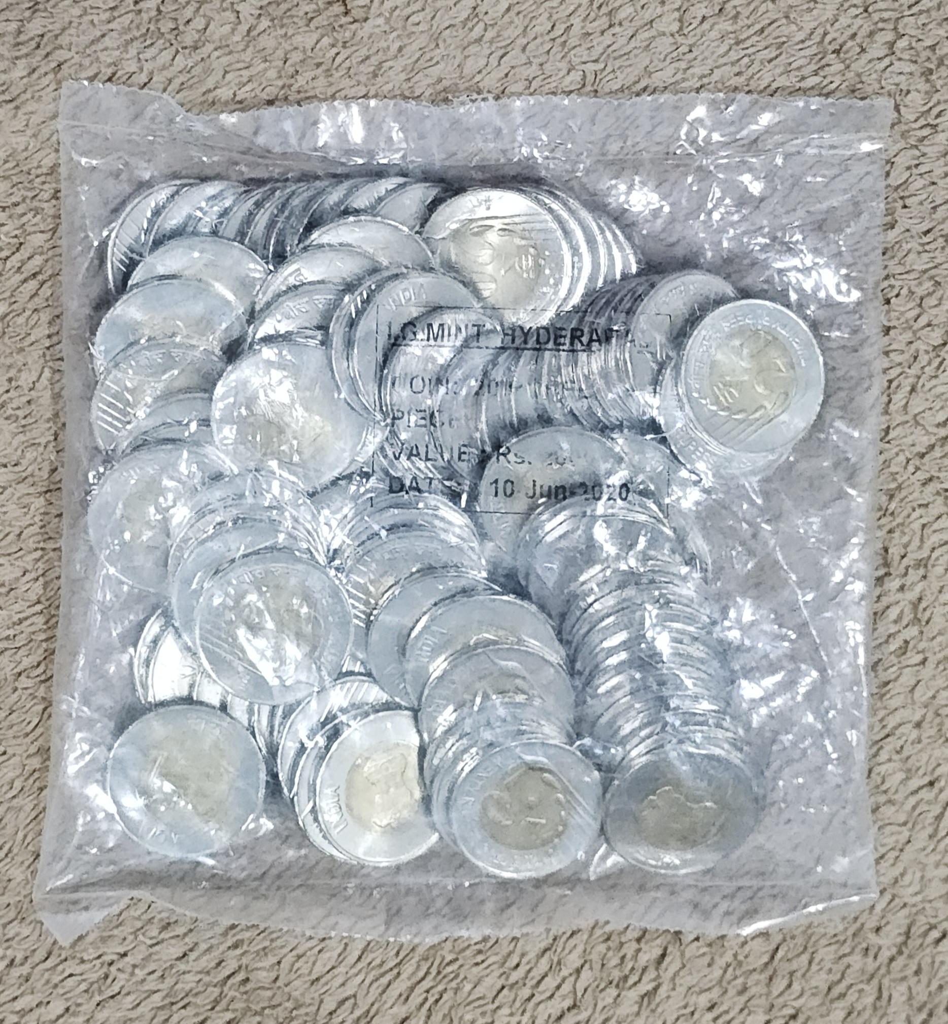 20 Rs 2020 Raindrop Series Hyderabad Mint Sealed Packet