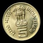 5Rs Pararignar Anna Bombay Mint Gem UNC Rare Coin