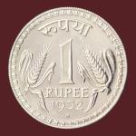 1 Rupees 1972 Bombay Mint Proof Rare Coin
