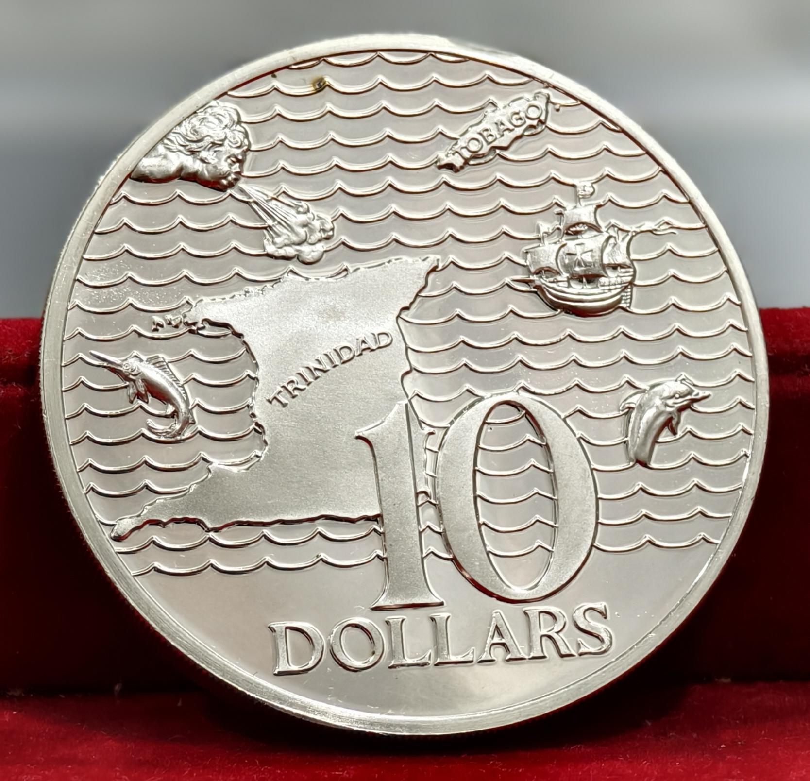 10 Dollars Republic of Trinidad and Tobago 1978 silver coin