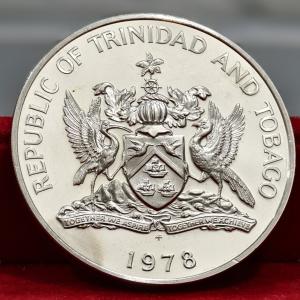 10 Dollars Republic of Trinidad and Tobago 1978 silver coin
