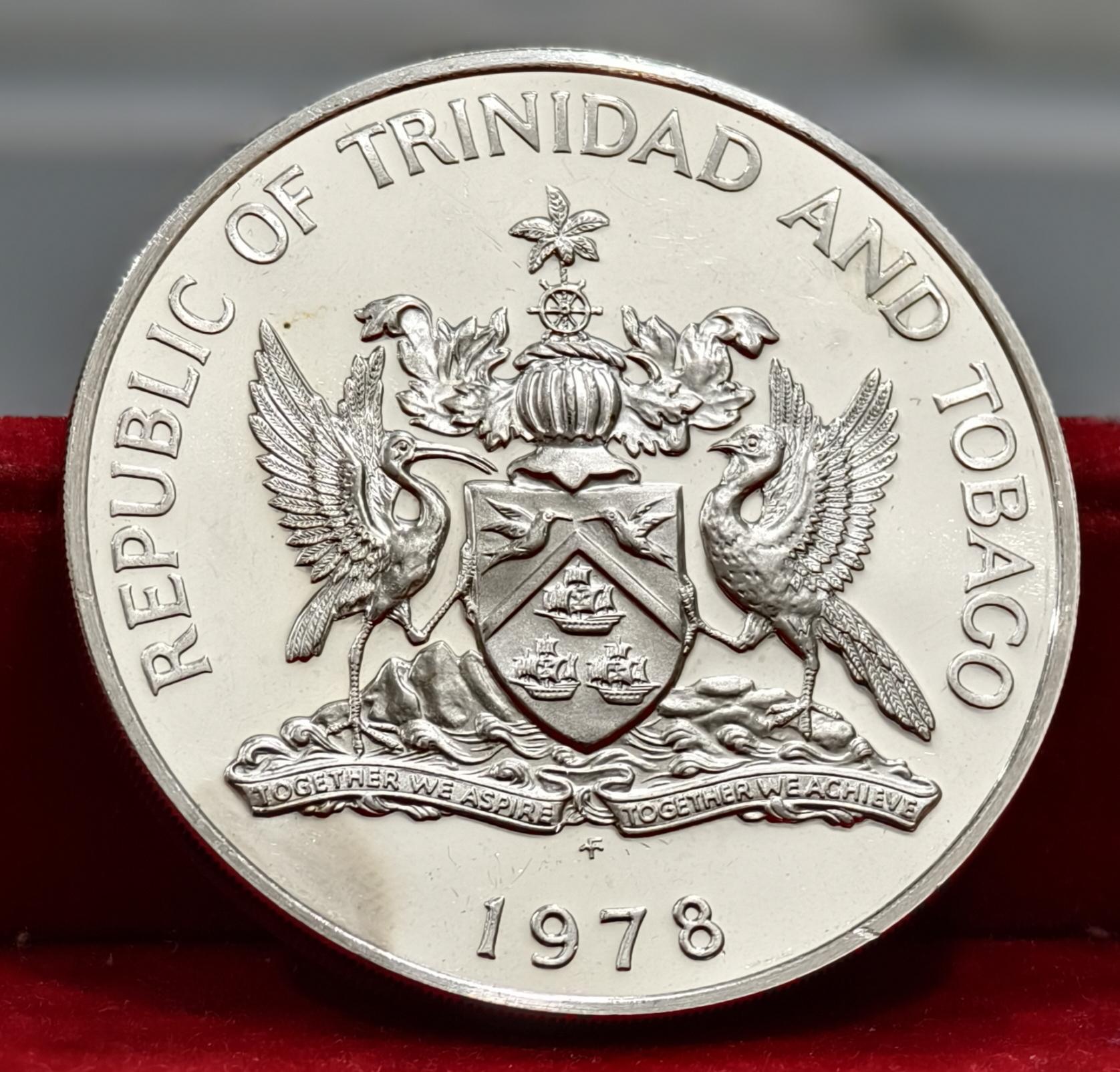 10 Dollars Republic of Trinidad and Tobago 1978 silver coin