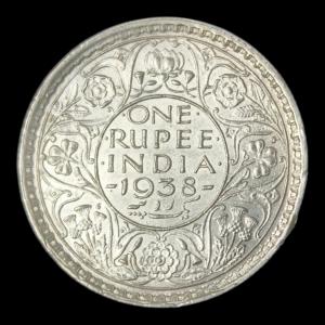 1 Rupees 1938 Rare George VI King Emperor UNC Coin