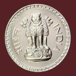 1 Rupees 1974 Bombay Mint Proof Rare Coin