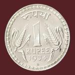 1 Rupees 1974 Bombay Mint Proof Rare Coin