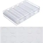 120PCS 19/20/22.5/25/27/30mm Clear Round Capsules With Storage Box