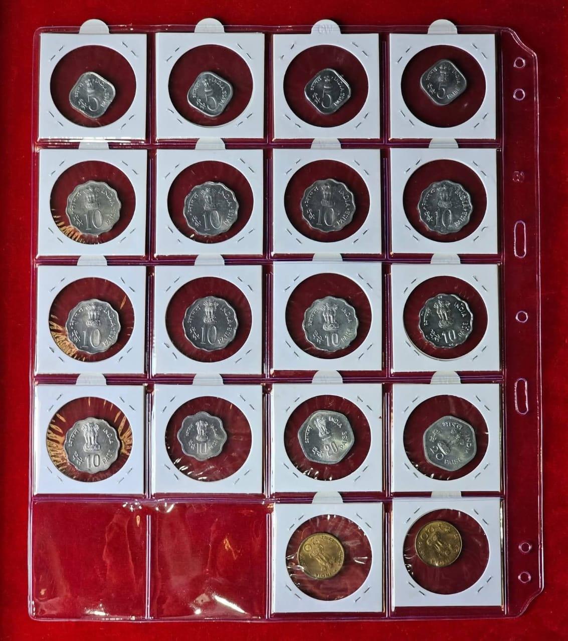 5-10-20 Paise set of 18 Gem UNC Coins