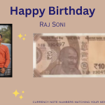 10 Rupees Currency Note with your birth-date and photo in a card packing