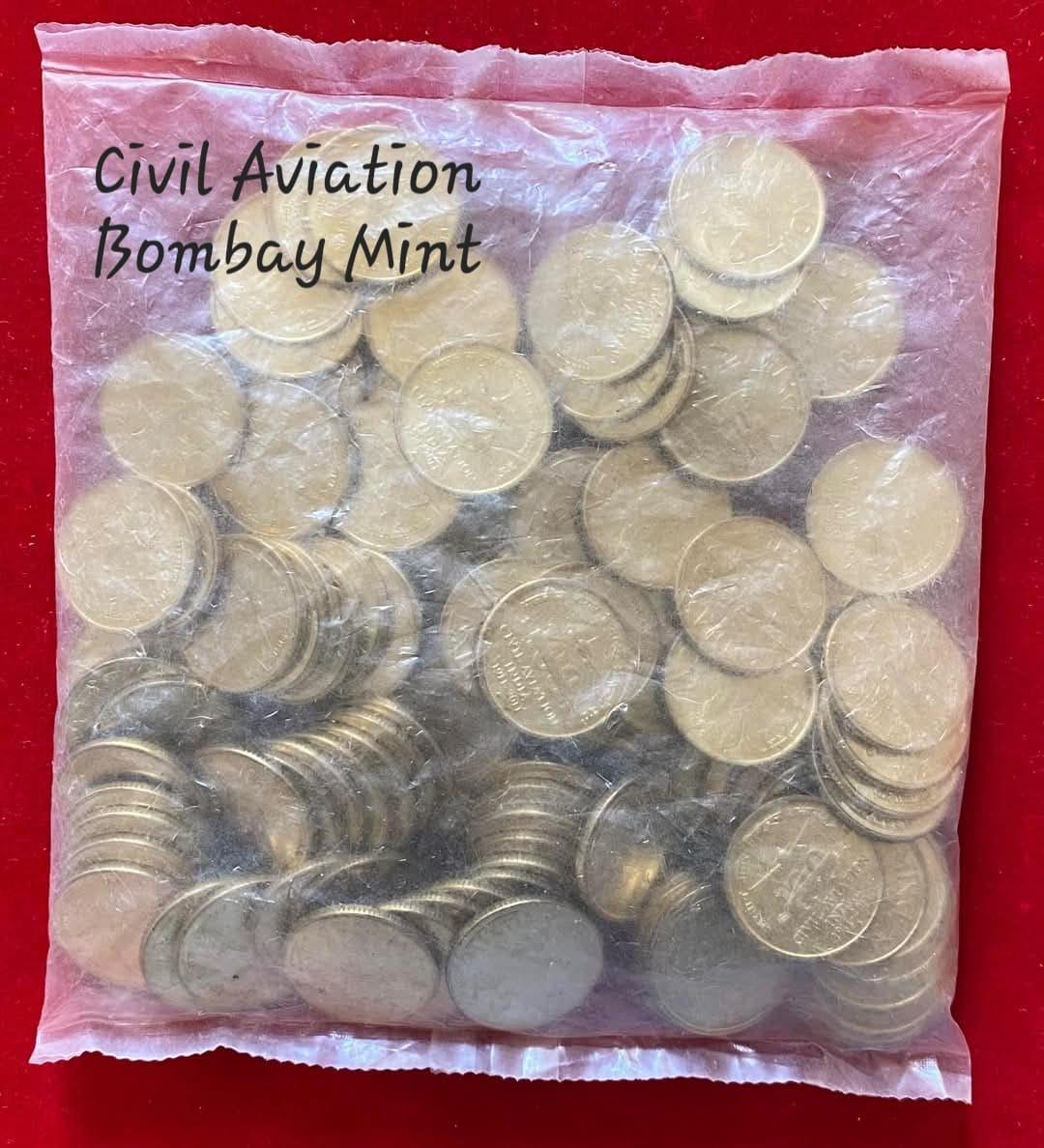 Scarce 5Rs Civil Aviation Bombay Mint Sealed Packet