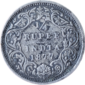 1/4 Rupees Victoria Empress 1877