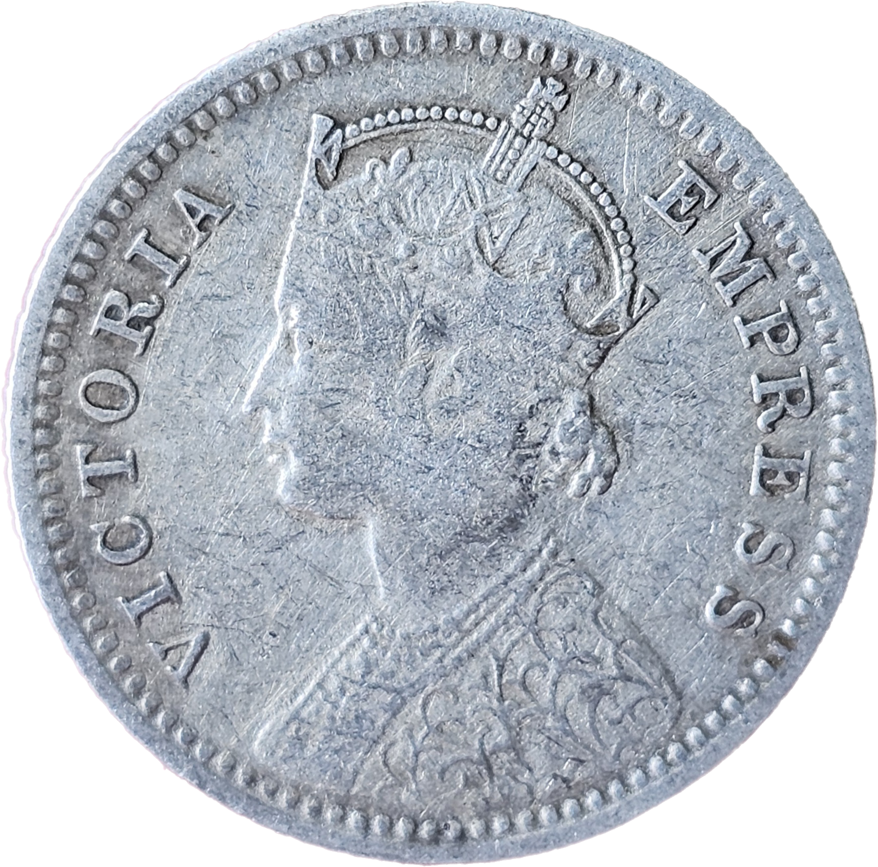 1/4 Rupees Victoria Empress 1893