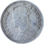 1/4 Rupees Victoria Empress 1884