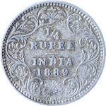 1/4 Rupees Victoria Empress 1889