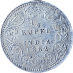 1/4 Rupees Victoria Empress 1882