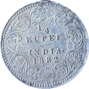 1/4 Rupees Victoria Empress 1882