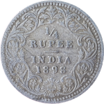 1/4 Rupees Victoria Empress 1898