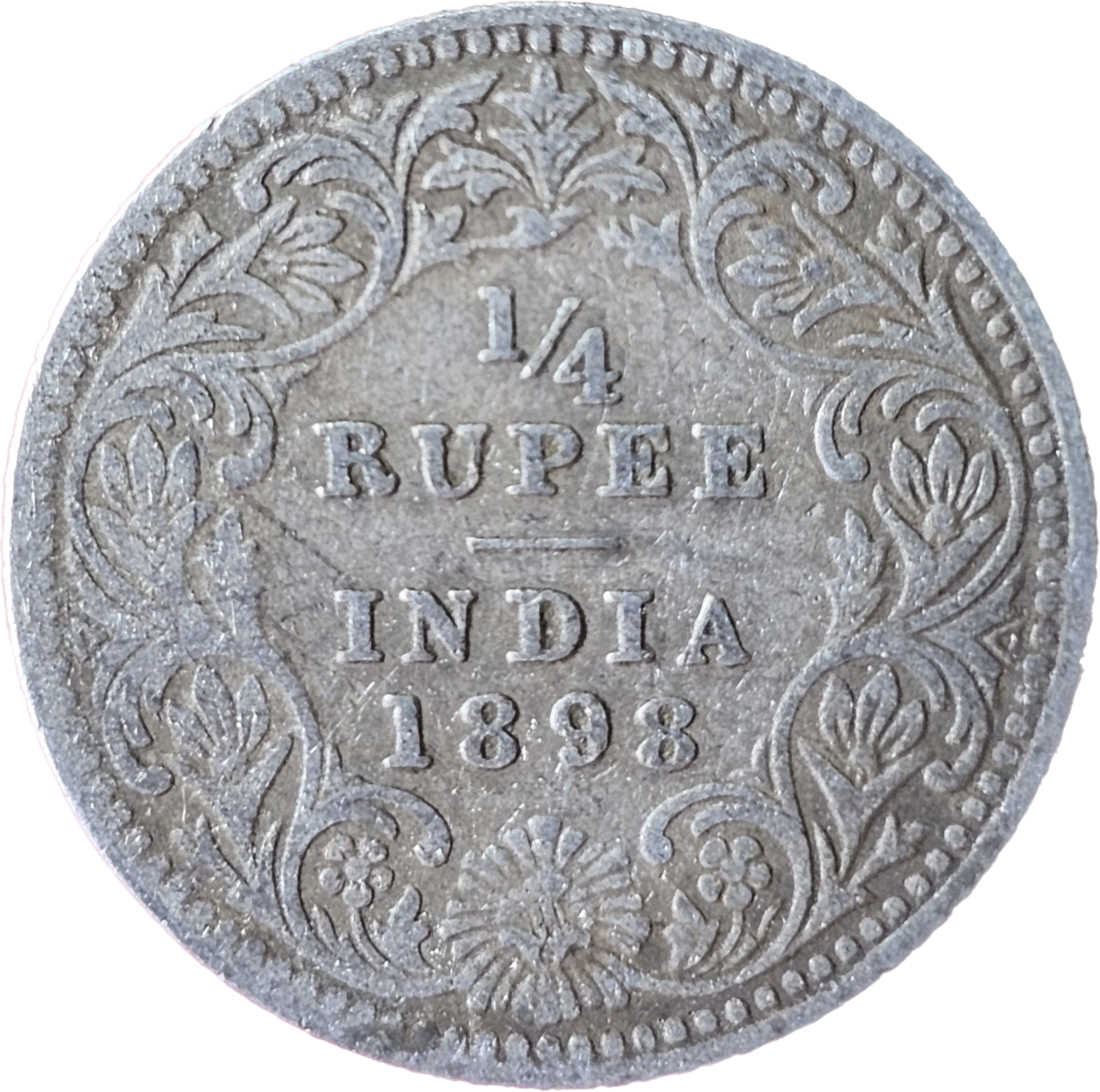 1/4 Rupees Victoria Empress 1898