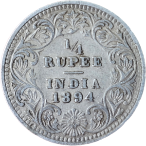1/4 Rupees Victoria Empress 1894