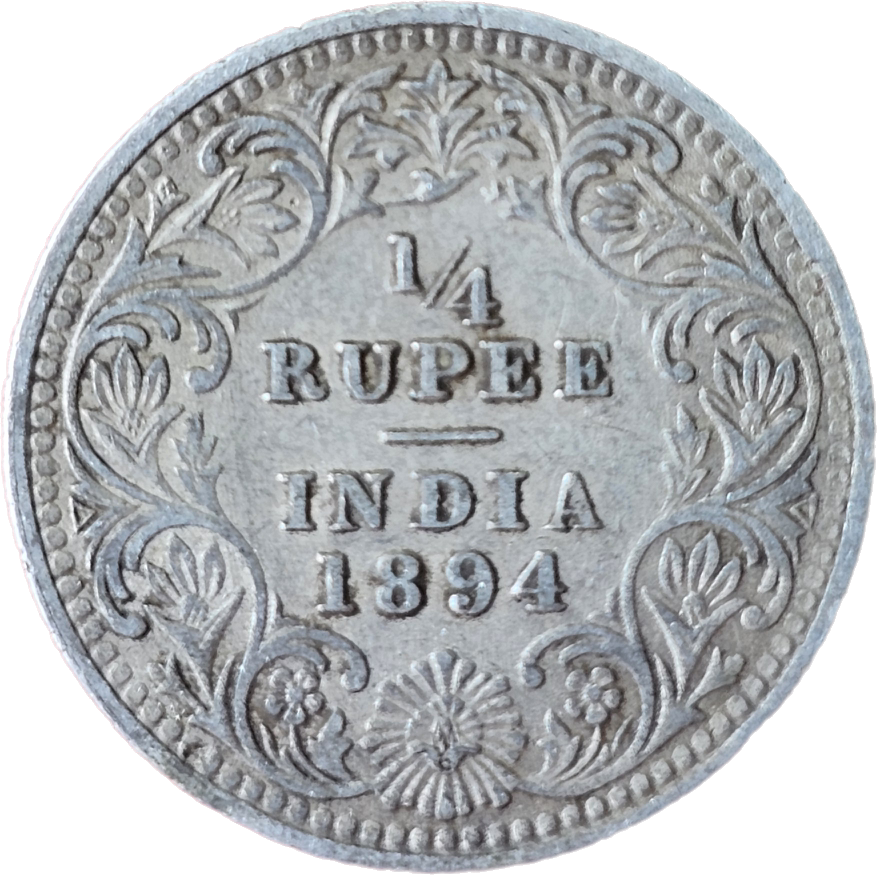 1/4 Rupees Victoria Empress 1894