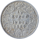 1/4 Rupees Victoria Empress 1889