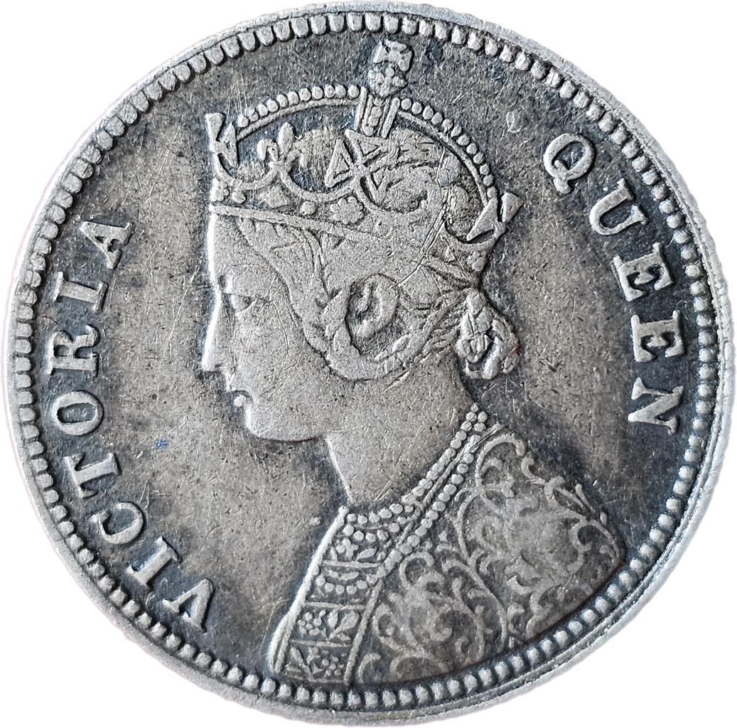 1/4 Rupees Victoria Queen 1876
