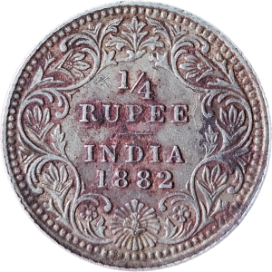 1/4 Rupees Victoria Empress 1882