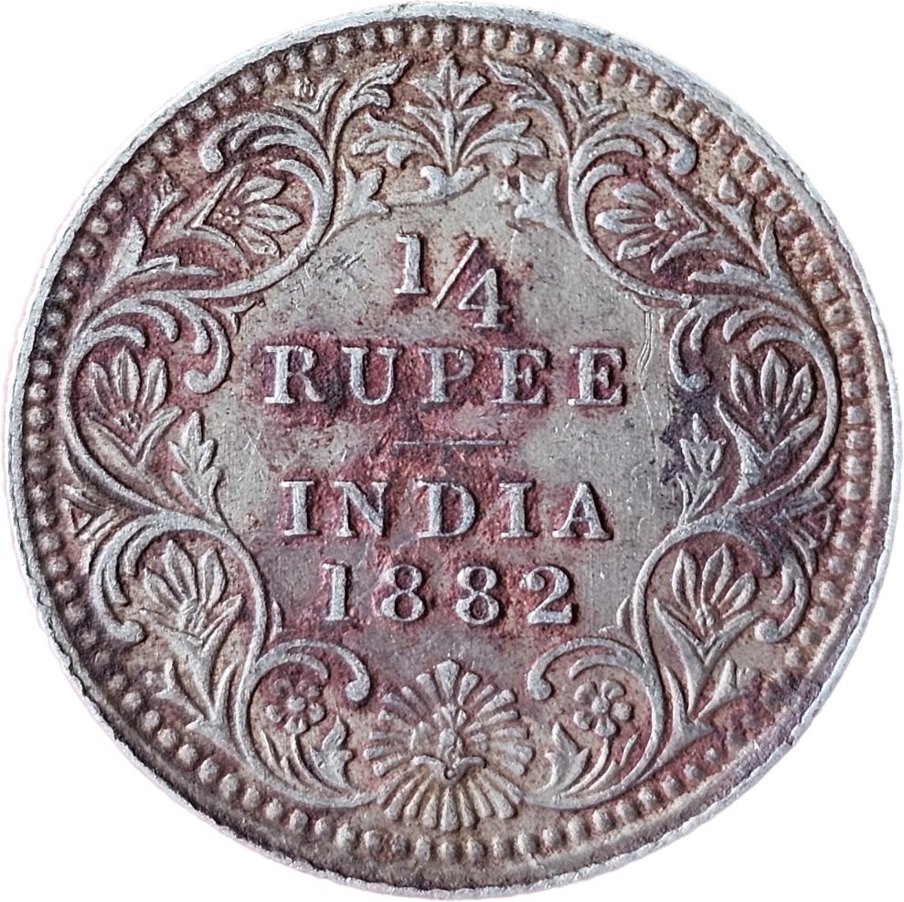 1/4 Rupees Victoria Empress 1882