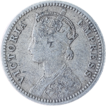 1/4 Rupees Victoria Empress 1886