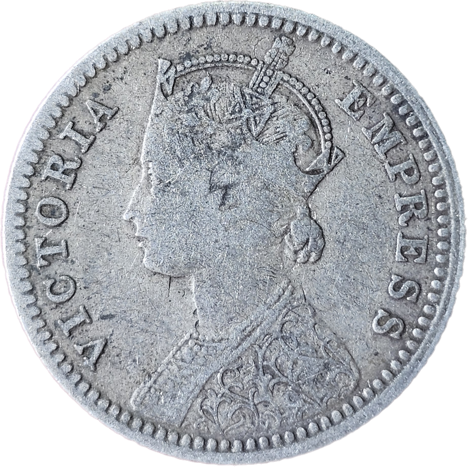 1/4 Rupees Victoria Empress 1886