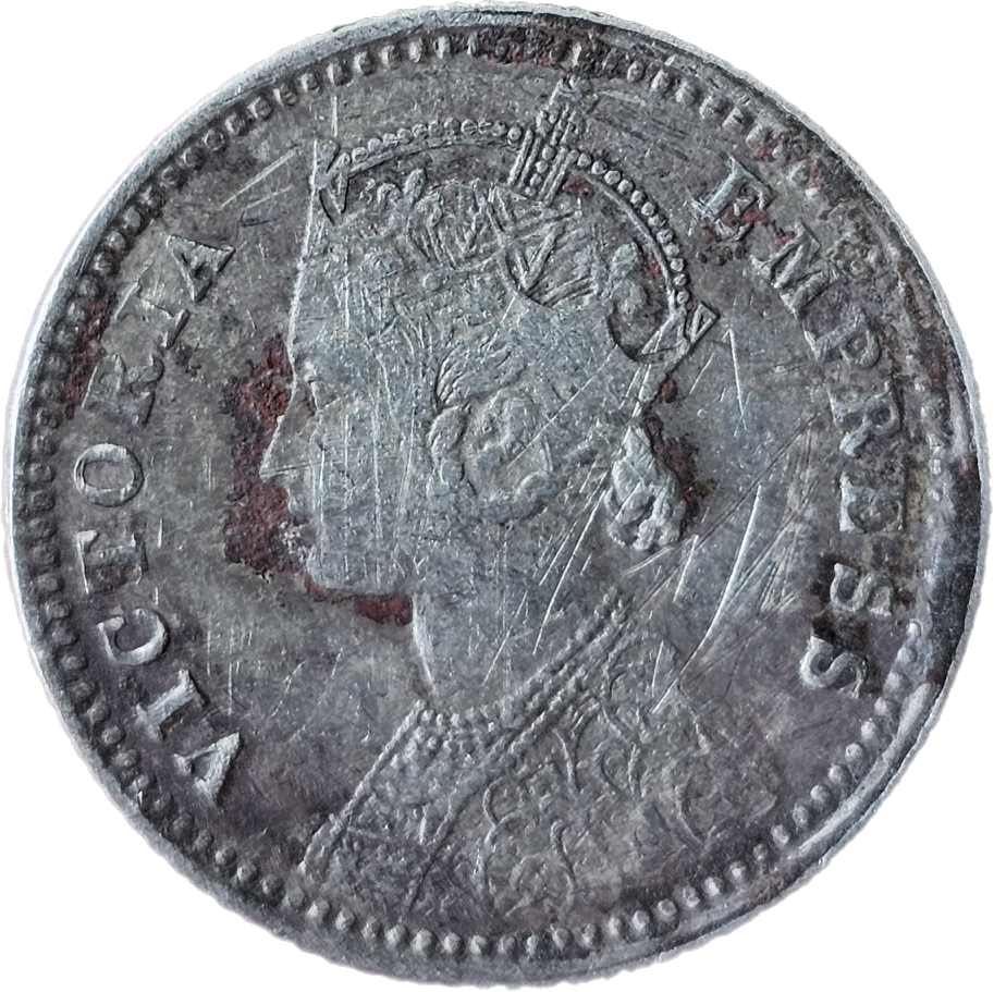 1/4 Rupees Victoria Empress 1885