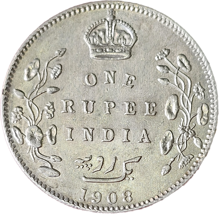 Edward VII King Emperor 1908 Silver Coin