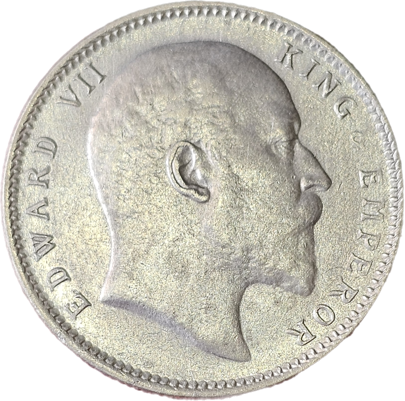 Edward VII King Emperor 1909 Silver Coin