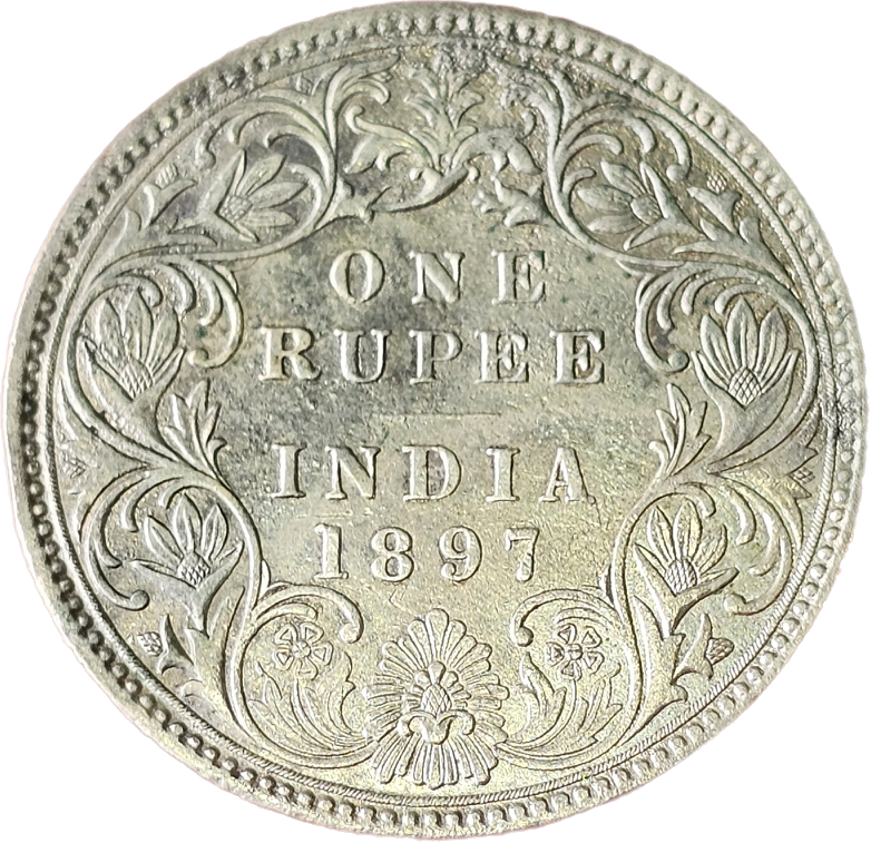 Rare Victoria Empress One Rupee 1897 Silver Coin