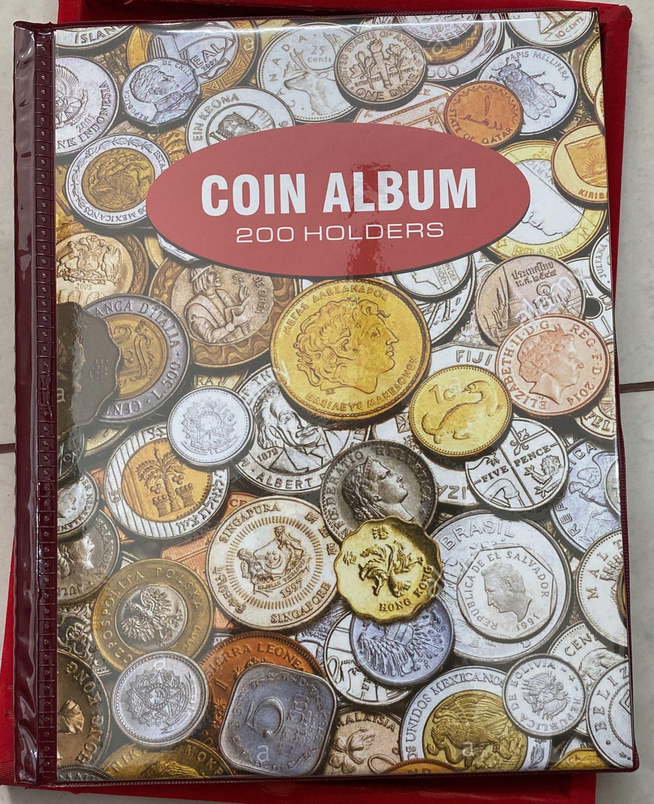 Coin Album 200 Pocket for Coins Collection - Big Size Album