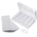 120PCS 19/20/22.5/25/27/30mm Clear Round Capsules With Storage Box