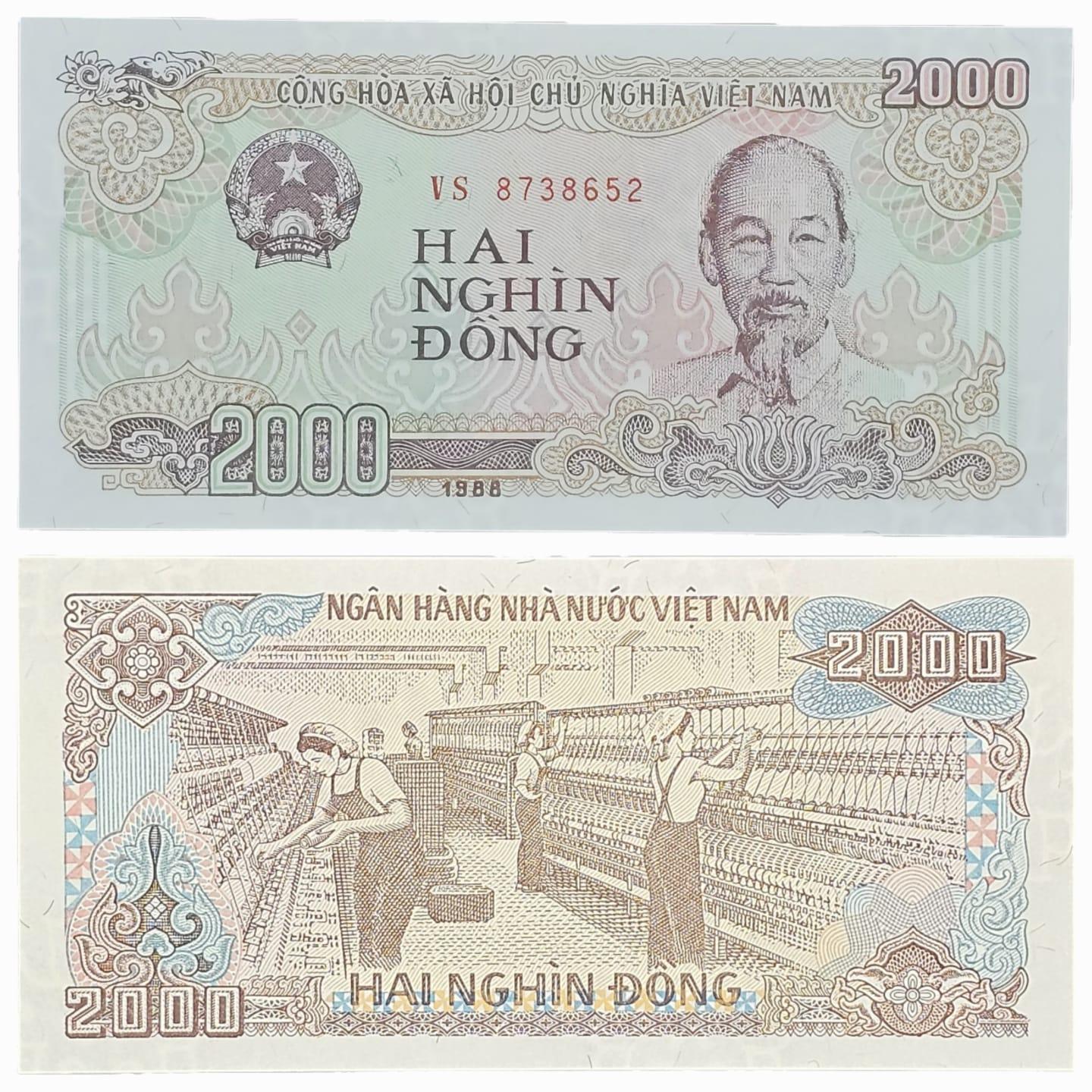 Vietnam 2000 Dong Gem UNC Banknote SKU87