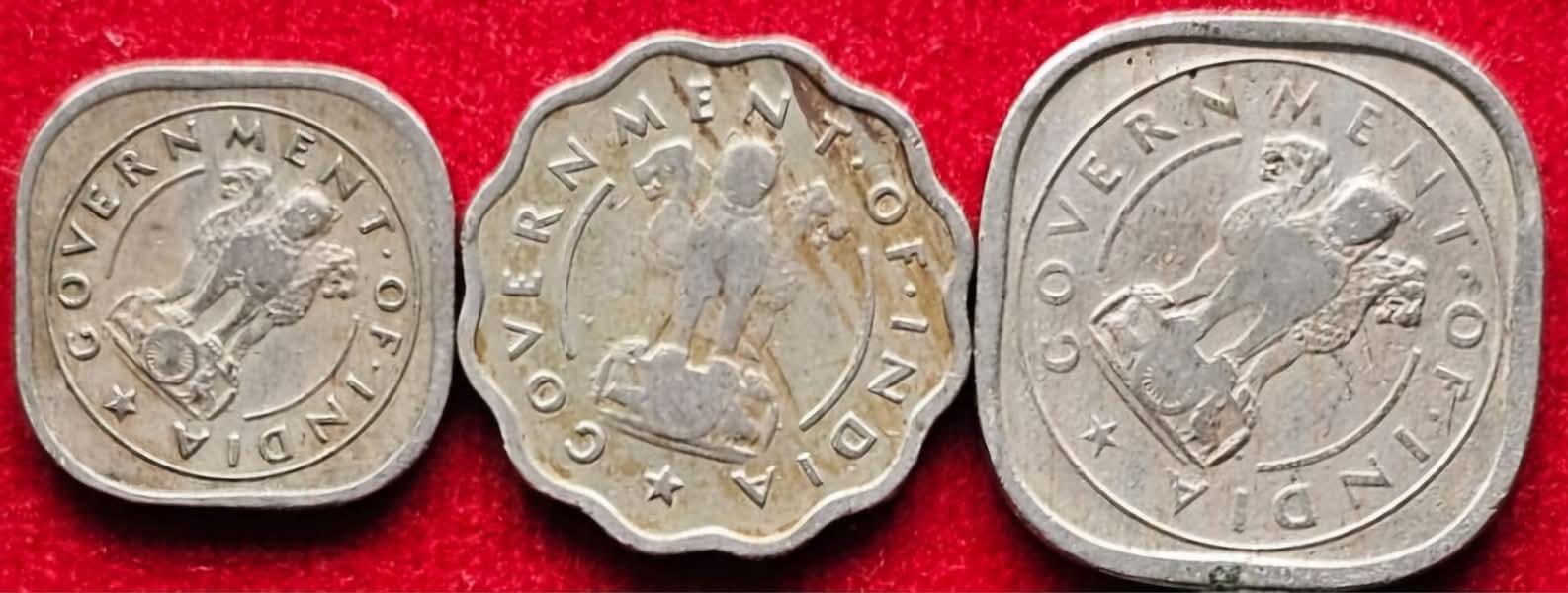 Scarce Bull Set of 3 Bombay Mint Coins