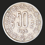 50 Paise 1988 Noida Mint Extra Rare Coin