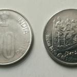 50 Paise - 50th Year of Independence 1997- 1 No - UNC