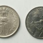 50 Paise - 25th Anniversary Of Independence 1947-1972- 1 No - UNC