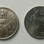 50 Paise - National Integration -1982- 1 No - UNC