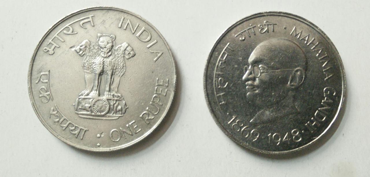 1 Rupee - MAHATMA GANDHI 1869 - 1948- 1 No - UNC