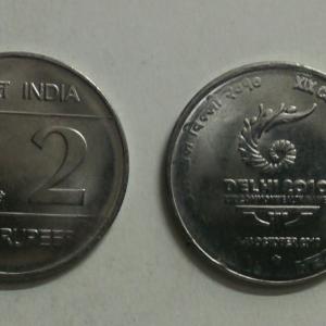 2 Rupee - XIX Commonwealth games- 1 No - UNC