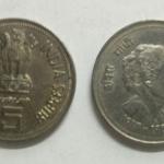 5 Rupee - INDIRA GANDHI 1917-1984- 1 No - UNC