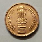 5 Rupee - State Bank of India CUNI - 1 No - (UNC set coin)