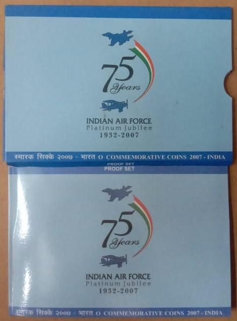 Indian Air Force Platinum Jubilee Rs.100, Rs.2 (PROOF SET)